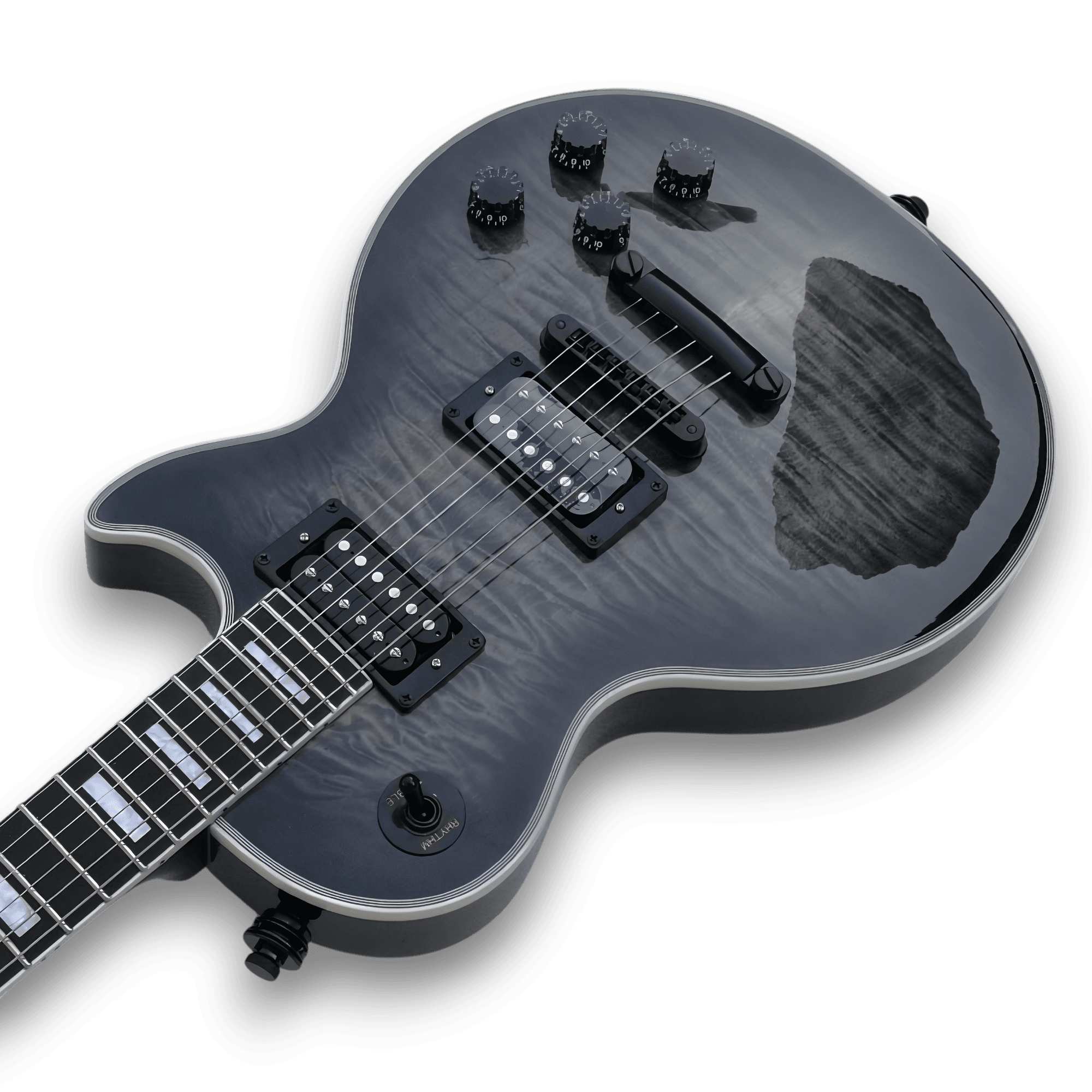 Custom Made Vivian Campbell LP Style Antrim Basalt Burst Electric Guitar - Image 4