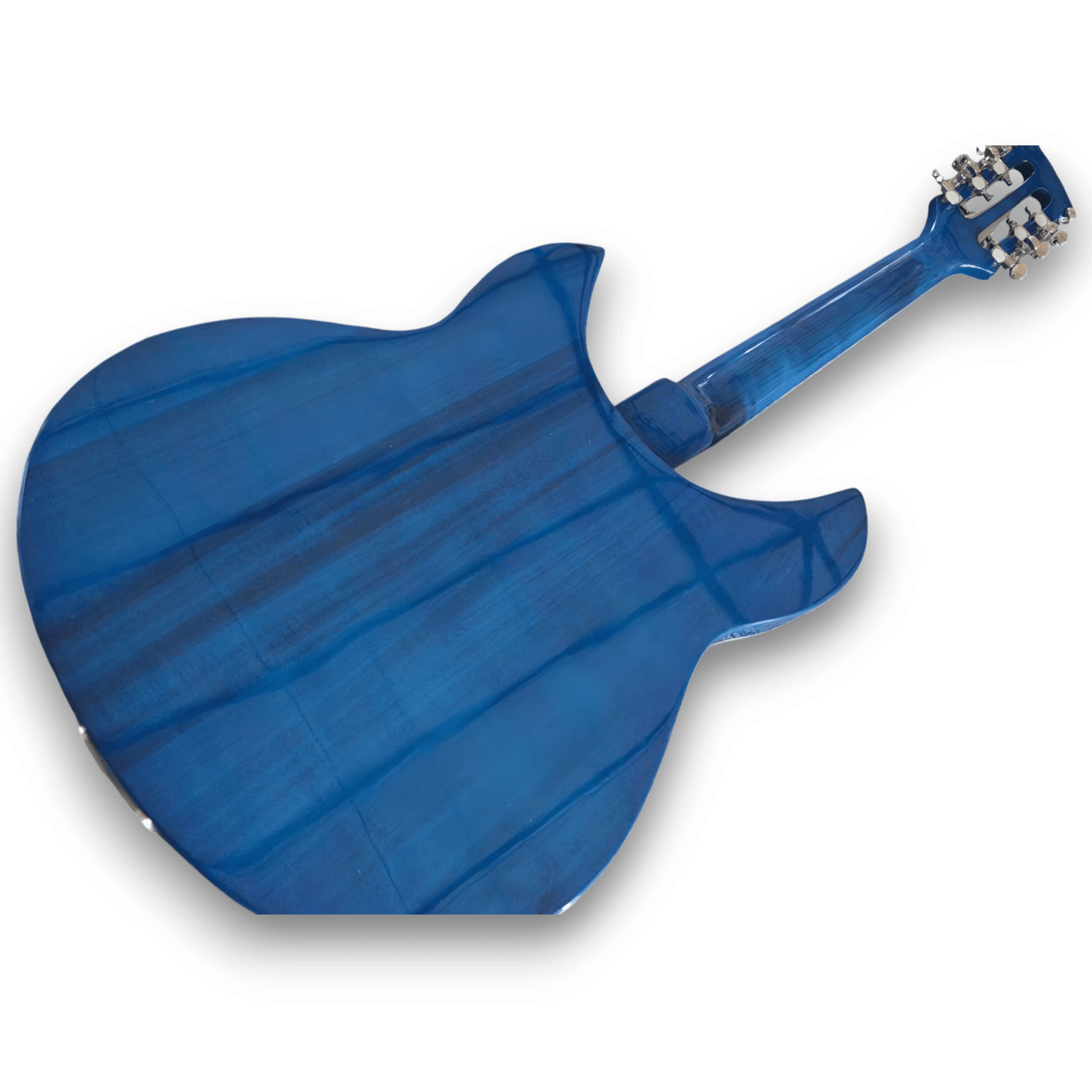 Custom Made Blue Semi-Hollow Body 381 Style 12 String Electric Guitar - Image 4