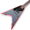 Custom Made Black and Red Edge Flying V Style 6 Strings Electric Guitar
