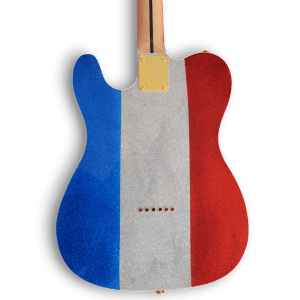 Custom Made Red Silver and Blue Sparkle Tele Style Buck Owens Sparkle 6 Strings Electric Guitar - Image 6