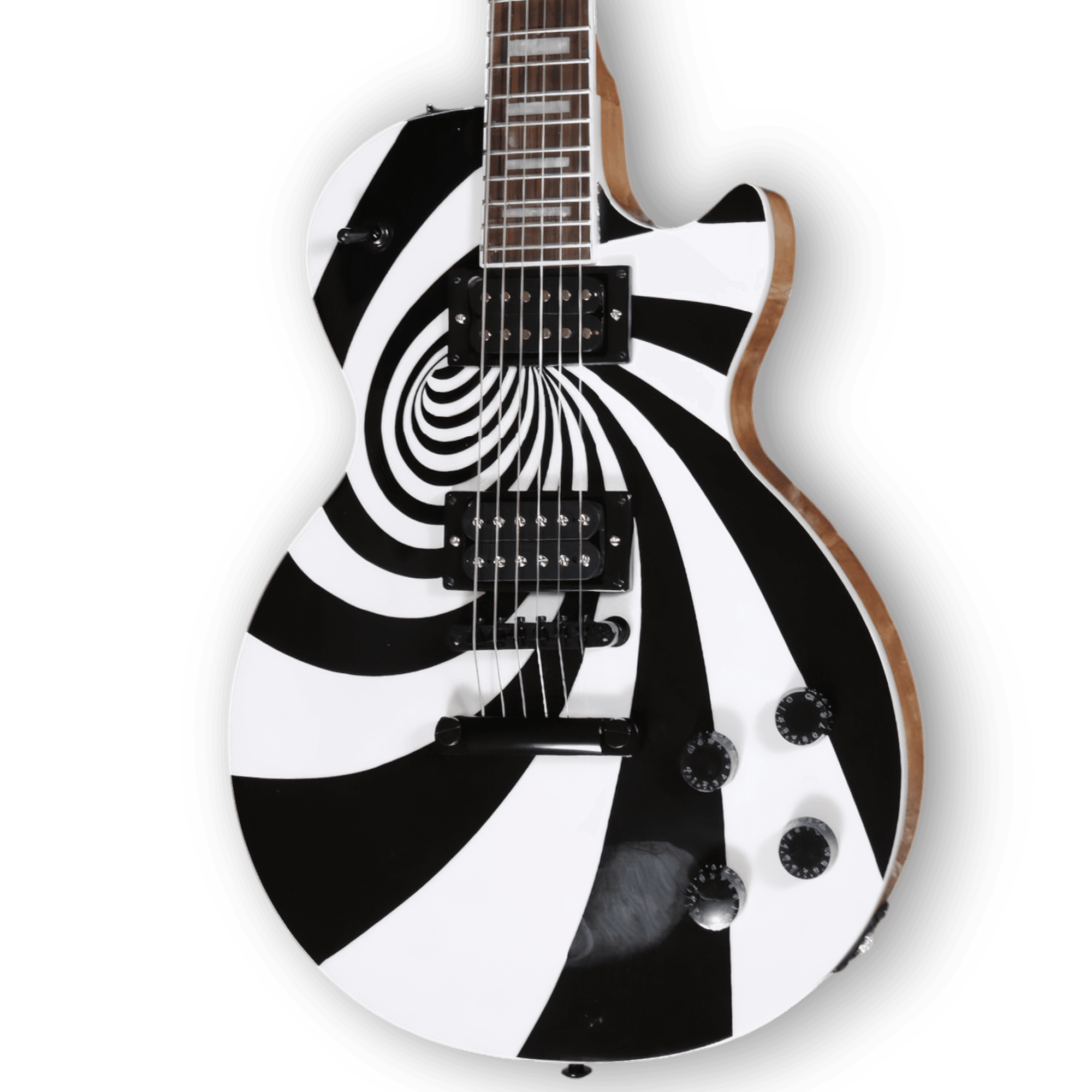 Custom Made White Zakk Wylde LP Style Vertigo 6 Strings Electric Guitar