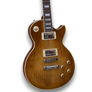 Custom Made Natural Walnut Wood LP Style 6 Strings Electric Guitar