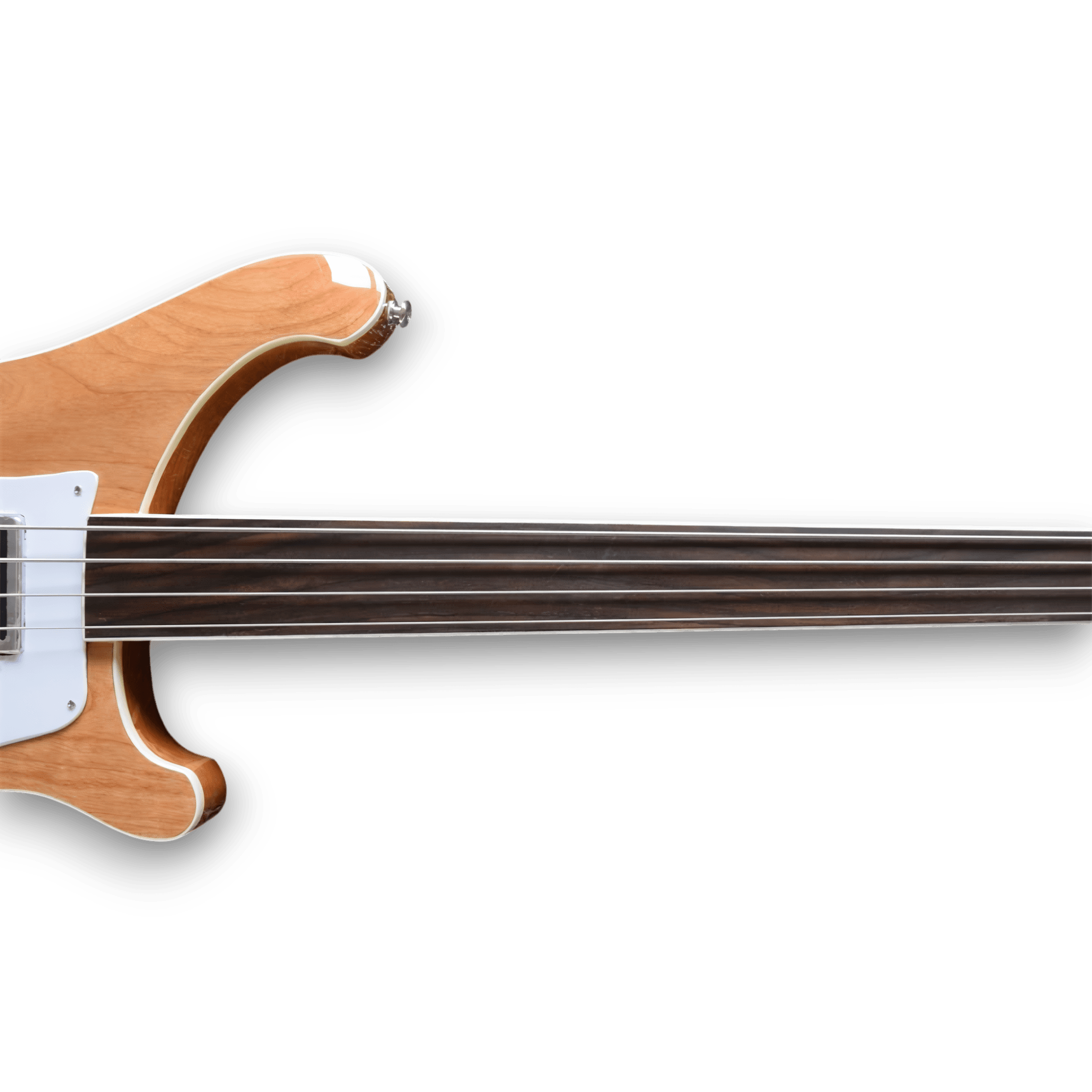 Custom Made Natural Wood Finish Fretless 4003 Style 4 Strings Electric Bass - Image 4