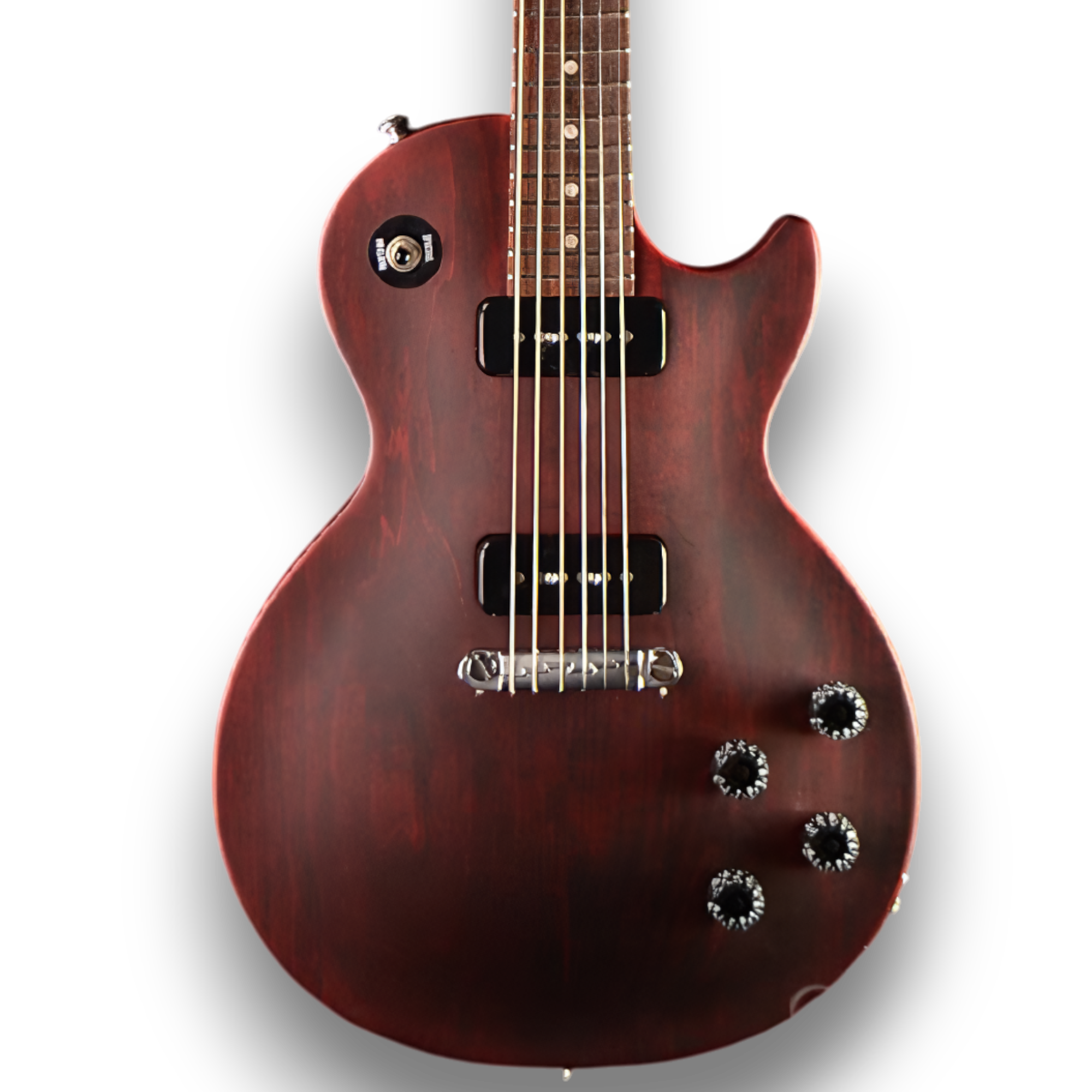 Custom Made 120th Wine Red Satin Melody Maker LP Style 6 Strings Electric Guitar