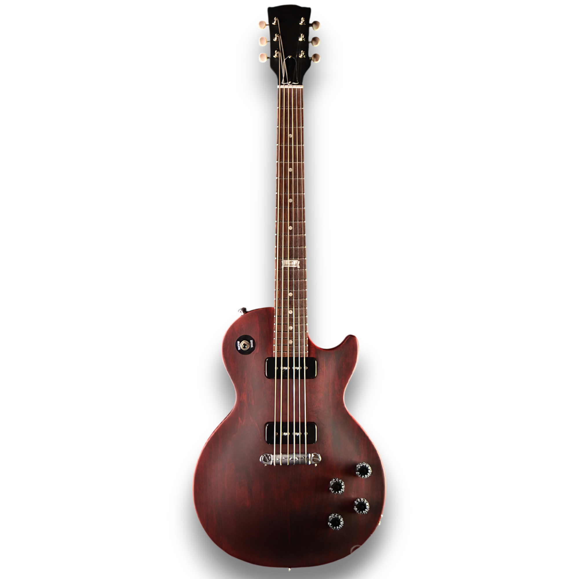 Custom Made 120th Wine Red Satin Melody Maker LP Style 6 Strings Electric Guitar - Image 2