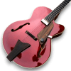 Custom Made Red Hollow Body 6 Strings Electric Guitar