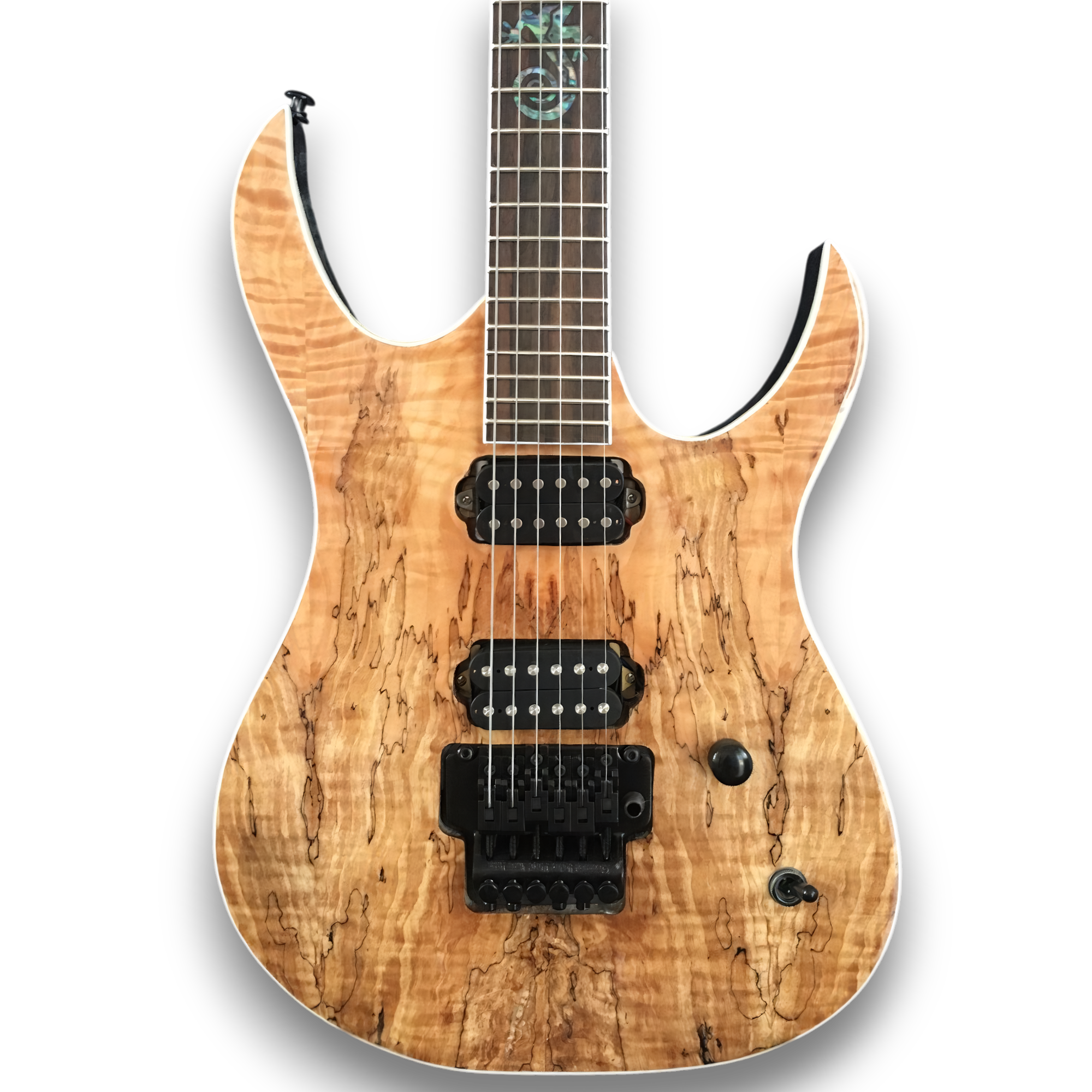 Custom Made Lizard Style Inlay Spalted Maple Top 6 Strings Electric Guitar - Image 2