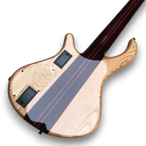 Custom Made Flame Maple Top Neck-Through-Body Patriot Style 6 Strings Electric Bass - Image 10