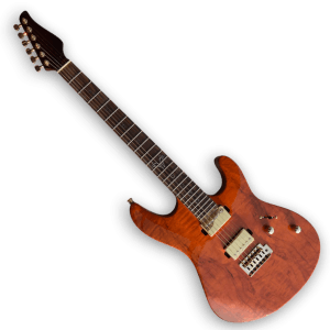 Custom Made Spalted Maple Top 6 Strings Natural Finish Electric Guitar - Image 2