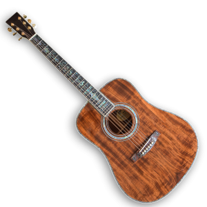 Custom Made Natural Koa Wood Abalone Binding D45 Style Acoustic Guitar