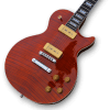 Custom Made Vintage Amber Flamed Maple Top LP Style 6 Strings Electric Guitar