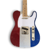 Custom Made Buck Owens Red Silver and Blue Sparkle Tele Style Sparkle 6 Strings Electric Guitar