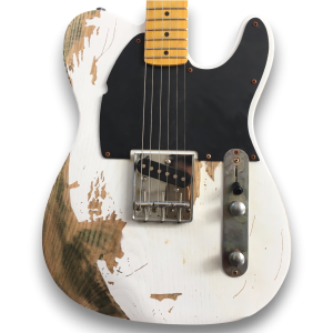 Custom Made Jeff Beck Style White Blonde Heavy Relic Electric Guitar