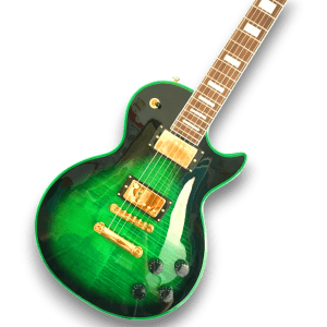 Custom Made Green Widow Flame Maple Top LP Style 6 Strings Electric Guitar - Image 2