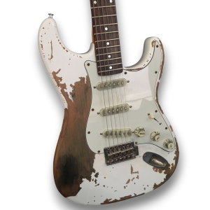 Custom Made Wild West White Heavy Relic Style Electric Guitar
