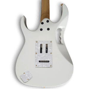 Custom Made Steve Vai Style Tree of Life Inlay White Electric Guitar - Image 6