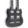 Custom Made Black SG Style 1275 Double Neck Don Felder Electric Guitar 12 & 6 Strings