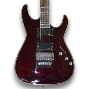 Custom Made 6 Strings Dark Red Quilted Maple Top Electric Guitar