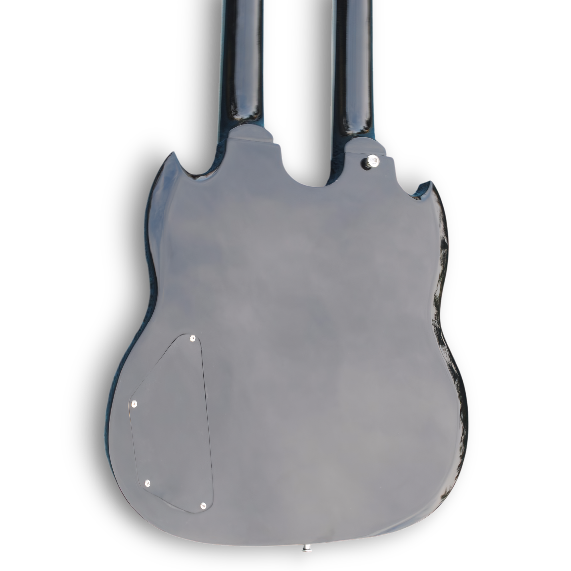 Custom Made Black SG Style 1275 Double Neck Don Felder Electric Guitar 12 & 6 Strings - Image 3