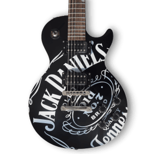 Custom Made Black LP Daniel's Whiskey Style Electric Guitar