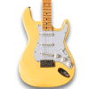 Custom Made Maple Scalloped Fretboard Cream Yellow Strat Style 6 Strings Electric Guitar