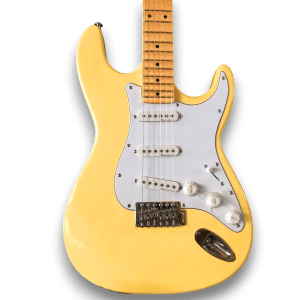 Custom Made Maple Scalloped Fretboard Cream Yellow Strat Style 6 Strings Electric Guitar