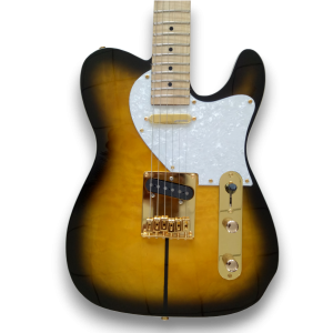 Custom Made Merle Haggard Tele Style Sunburst Quilted Maple Top Electric Guitar