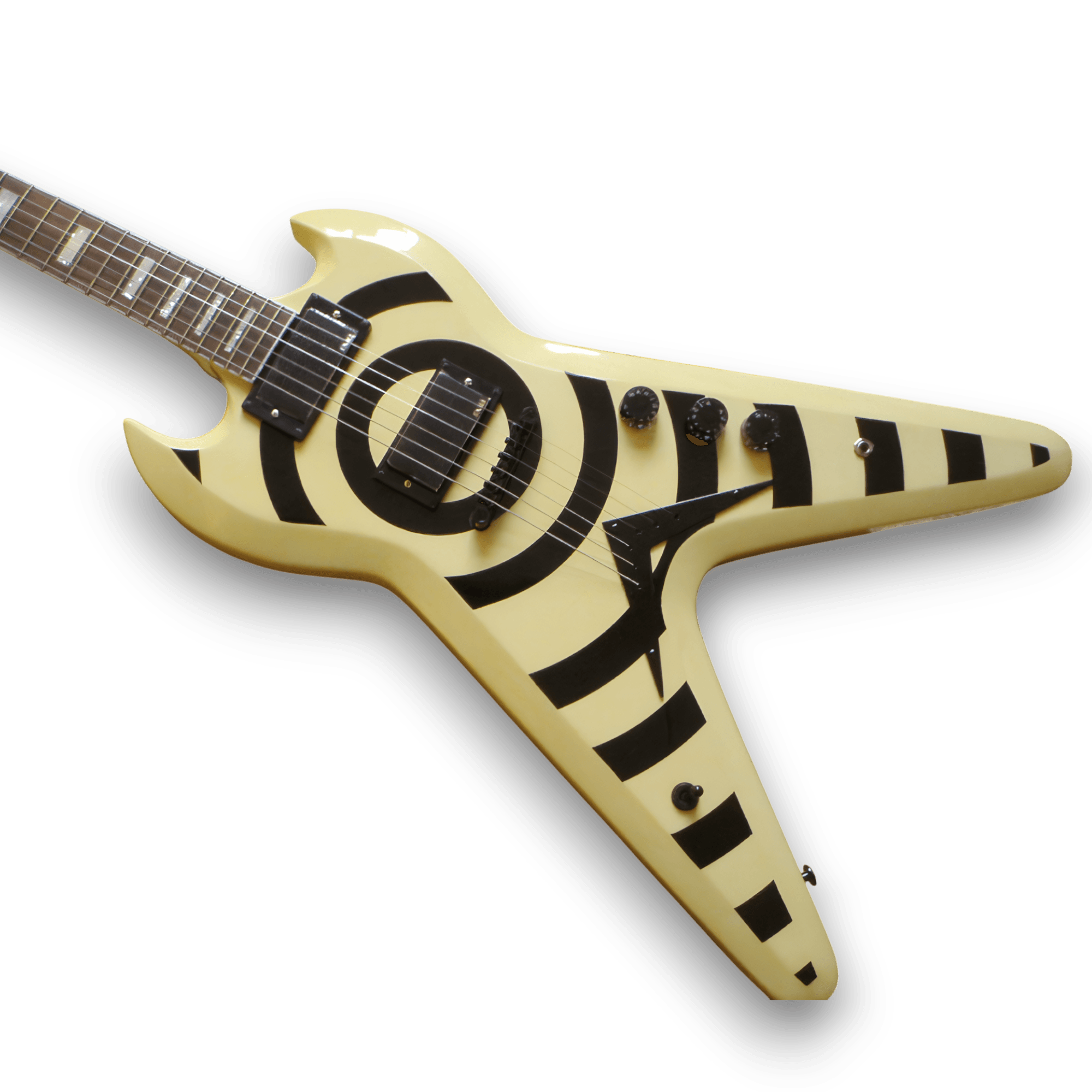 Custom Made Cream Zakk Wylde Style Bullseye 6 Strings Electric Guitar