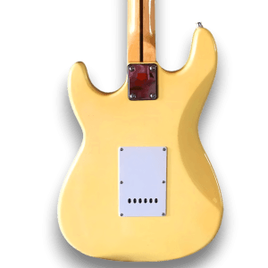 Custom Made Maple Scalloped Fretboard Cream Yellow Strat Style 6 Strings Electric Guitar - Image 6