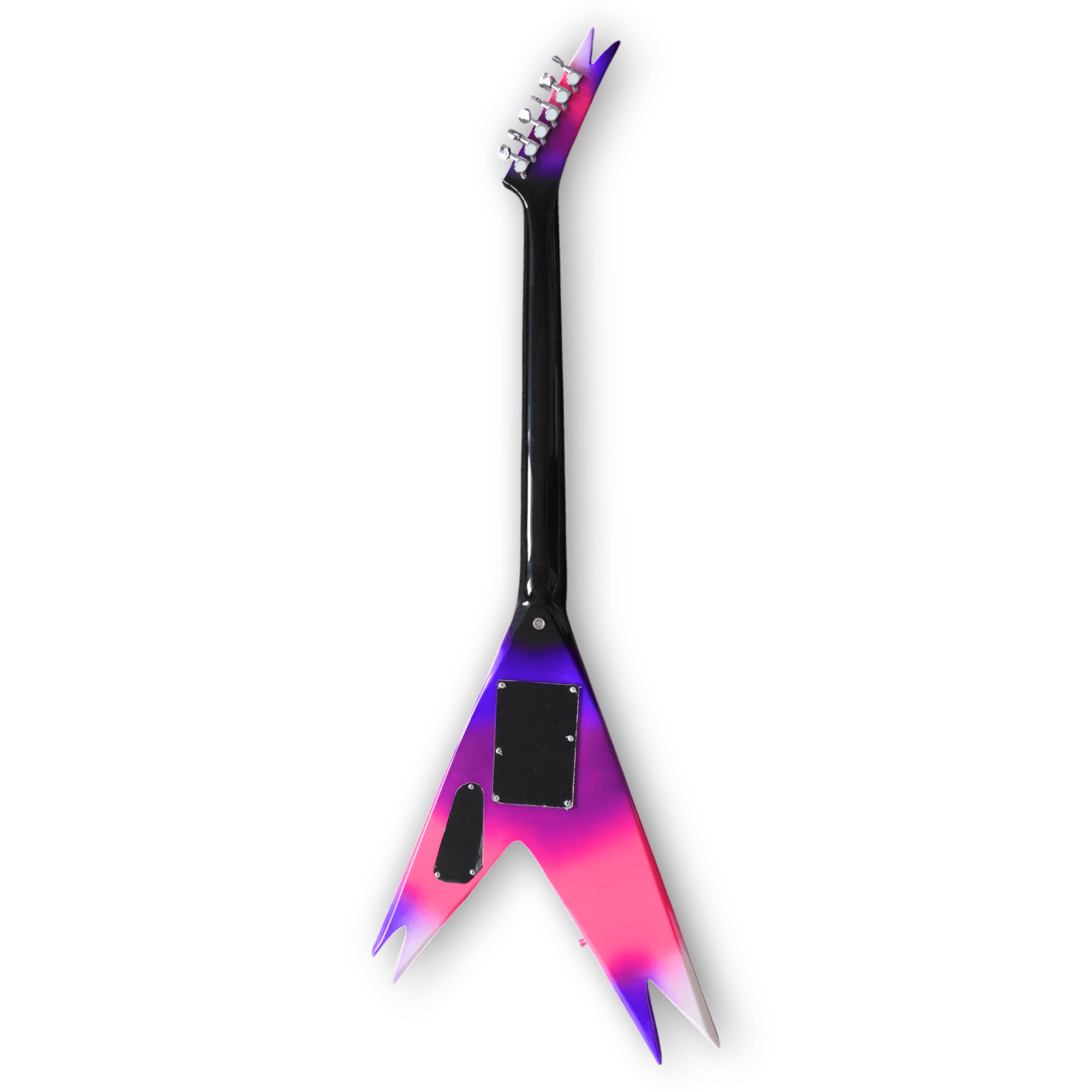 Custom Made Double Flying V Style Purple Vinnie Vincent 6 Strings Electric Guitar - Image 6