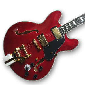 Custom Made ES 355 Style Semi-Hollow Body Cherry Red Electric Guitar