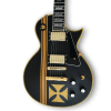 Custom Made Black Iron Cross Guitar LP James Hetfield Style Electric Guitar