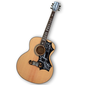 Custom Made Elvis Acoustic Guitar SJ200 Style Natural Wood Acoustic Guitar