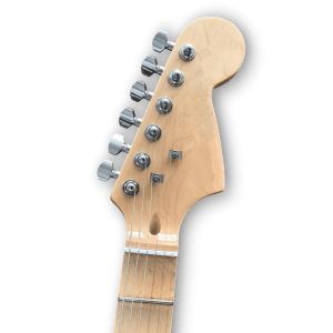 Custom Made Maple Scalloped Fretboard Blue Strat Style 6 Strings Electric Guitar - Image 4