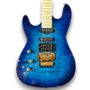 Custom Made Chlorine Blue Burst Left Handed Quilted Maple Top 6 Strings Electric Guitar