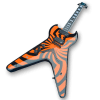 Custom Made Cream Zakk Wylde Style Orange Buzzsaw 6 Strings Electric Guitar