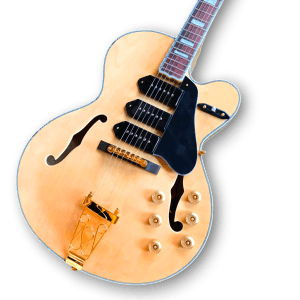 Custom Made Natural Semi-Hollow ES-5 Style 6 Strings Electric Guitar