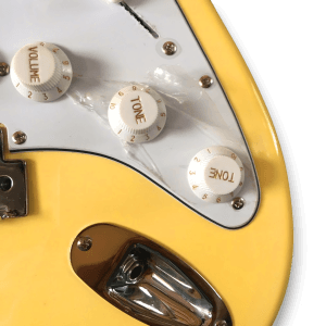 Custom Made Maple Scalloped Fretboard Cream Yellow Strat Style 6 Strings Electric Guitar - Image 5