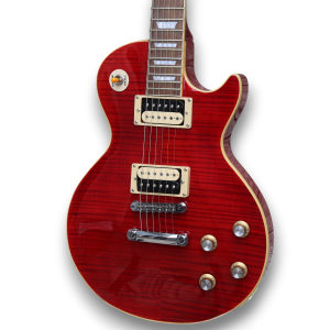 Custom Made Red Flame Maple Top LP Style 6 Strings Electric Guitar