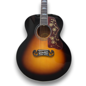 Custom Made Vintage Sunset Burst J200 Style Acoustic Guitar