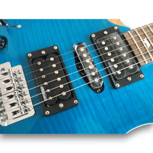 Custom Made Blue Color Flame Maple Top Left Handed Custom SE Style Electric Guitar - Image 3