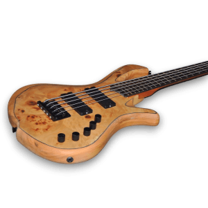 Custom Made Poplar Burl Maple Top Elite Style 6 Strings Electric Guitar - Image 3