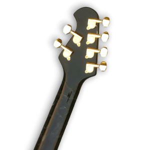 Custom Made Black Gold Opaque Armada Style 6 Strings Electric Guitar - Image 4