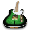 Custom Made Green Quilted Maple Top Tuff Dog Tele Style Merle Haggard Sunburst Electric Guitar