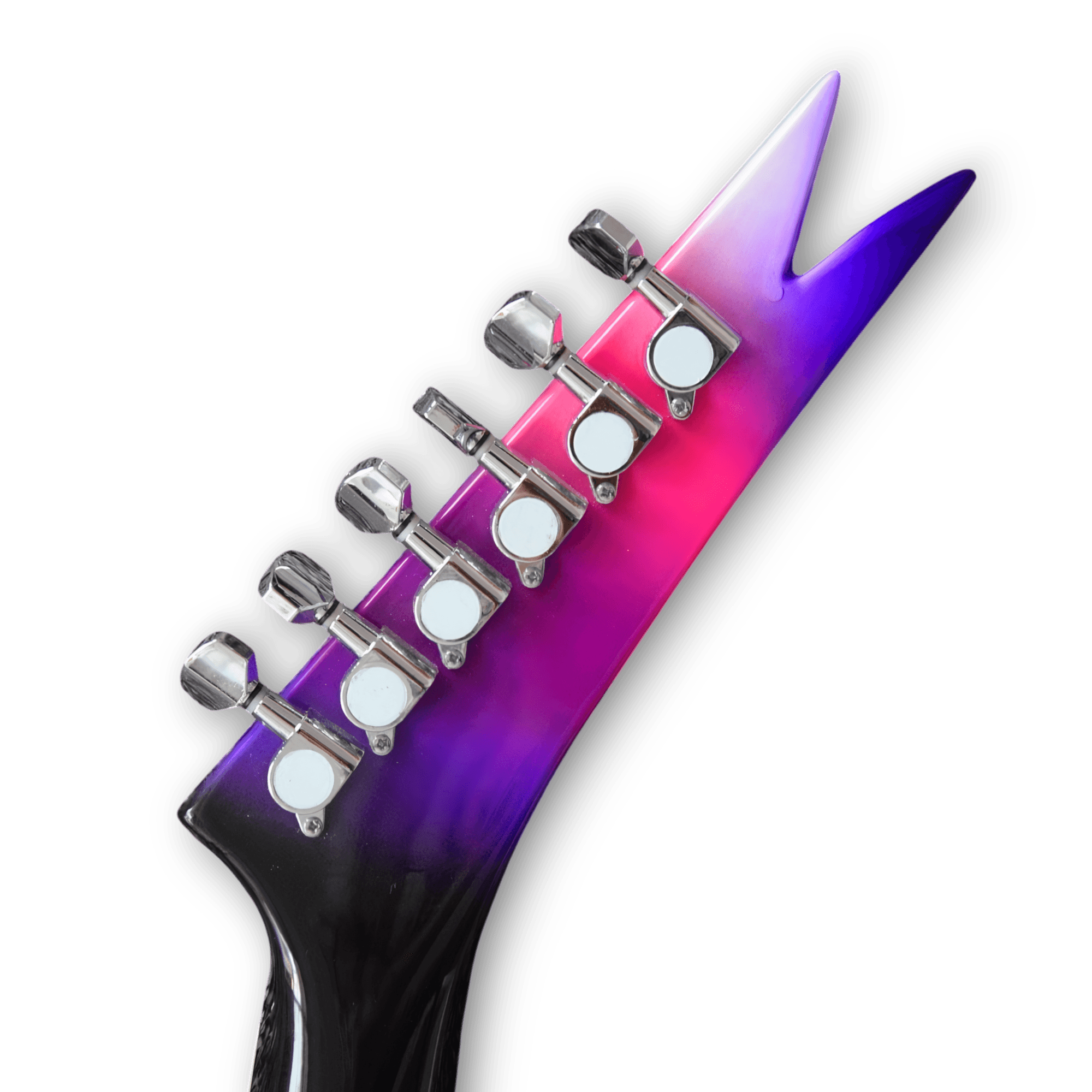 Custom Made Double Flying V Style Purple Vinnie Vincent 6 Strings Electric Guitar - Image 7