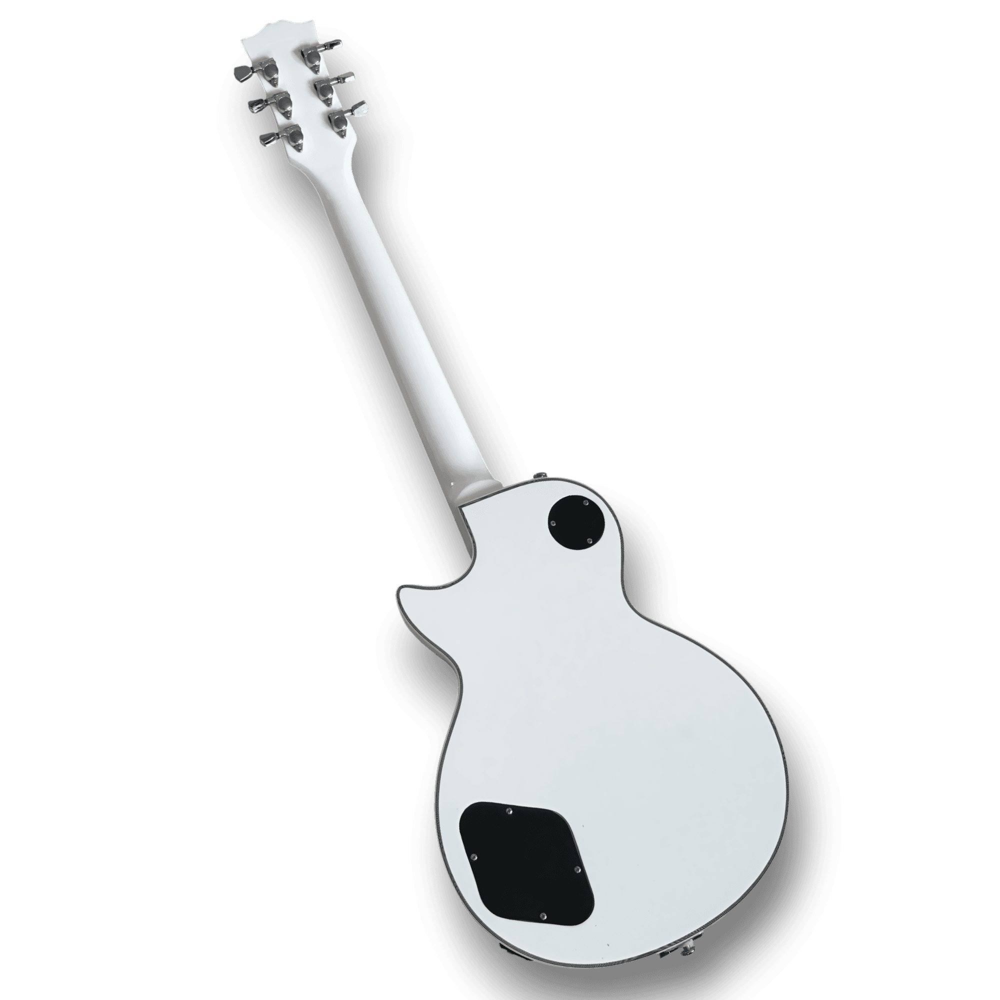 Custom Made Polaris White LP Style with Tremolo 6 Strings Electric Guitar - Image 4