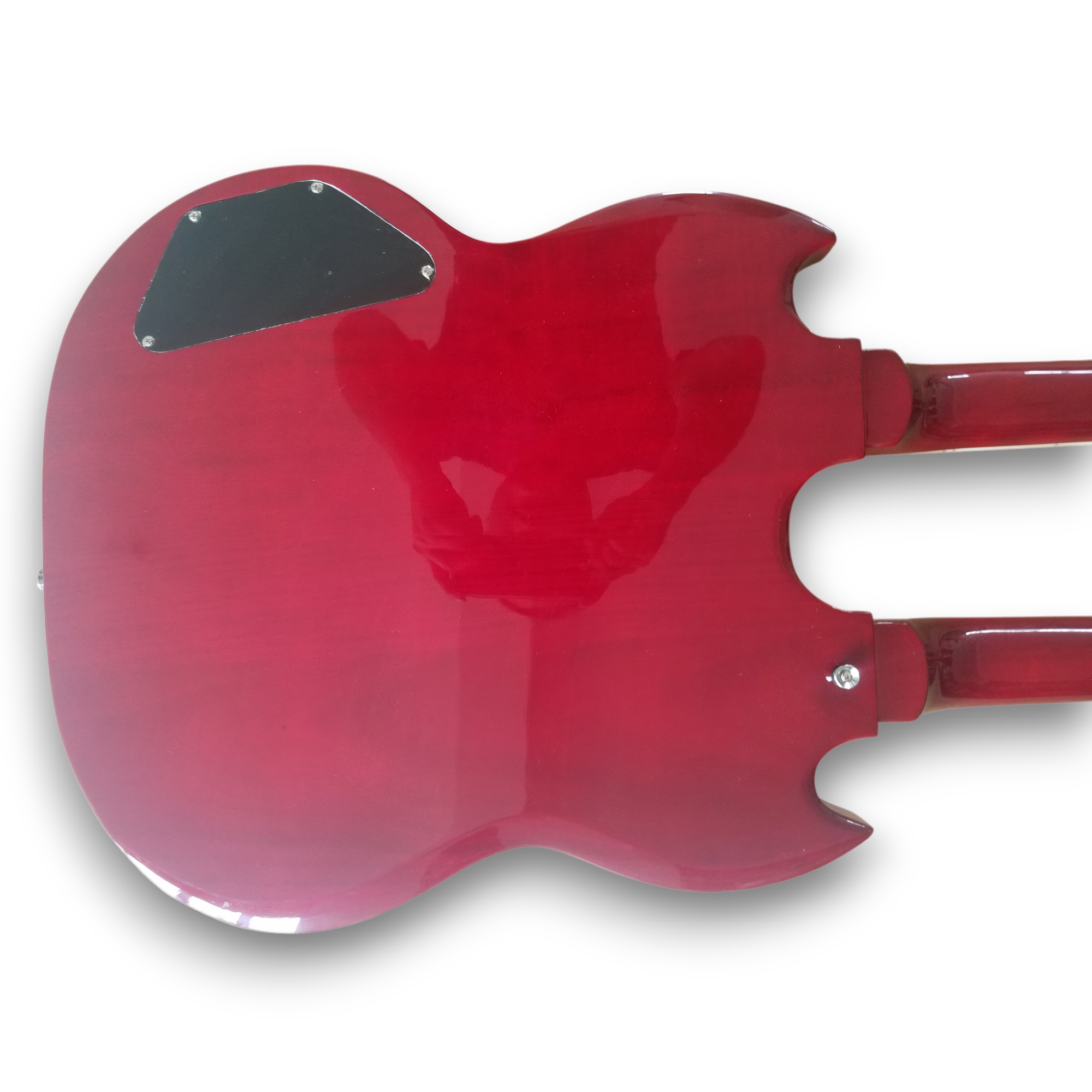 Custom Made Cherry Red SG Style 1275 Double Neck Don Felder Electric Guitar 12 & 6 Strings - Image 6
