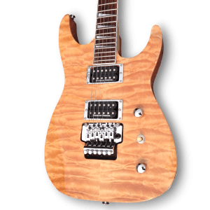 Custom Made Natural Quilted Maple Top 6 Strings Electric Guitar
