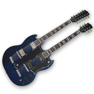 Custom Made Bule SG Style 1275 Double Neck Don Felder Electric Guitar 12 & 6 Strings