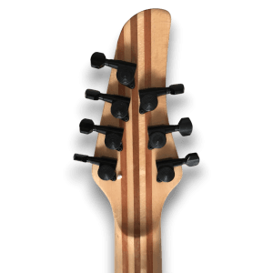 Custom Made Trans Dirty Red Burst Flame Maple Top Regius Style 7 Strings Electric Guitar - Image 5